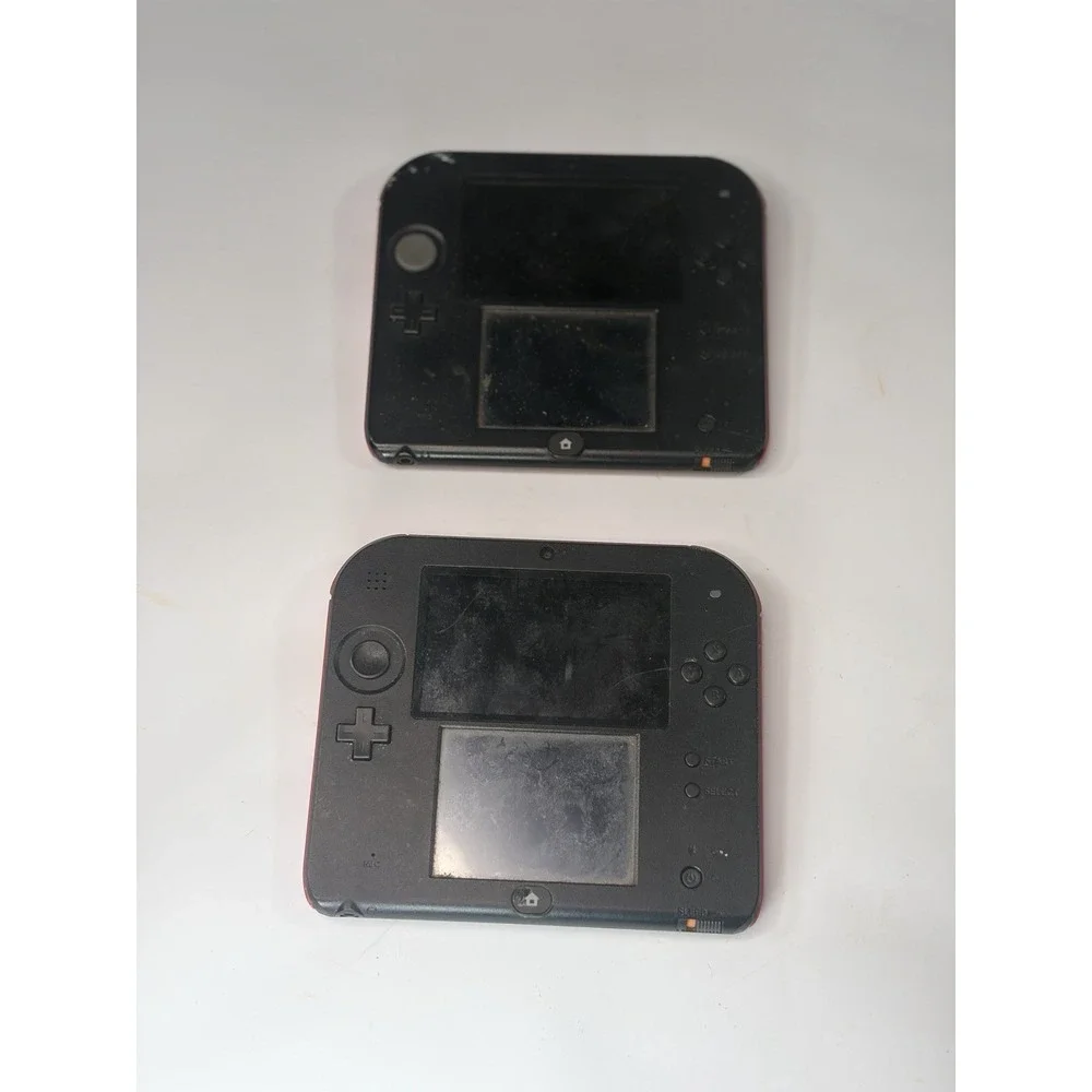 2 Nintendo 2DS Console Black / Red Crimson Slate Model Untested For Parts Set